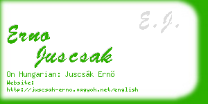 erno juscsak business card