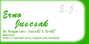 erno juscsak business card